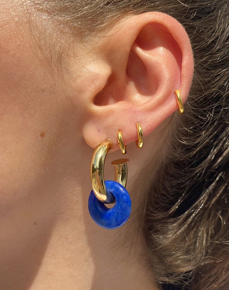 Lapis Doughnut Earring Charm